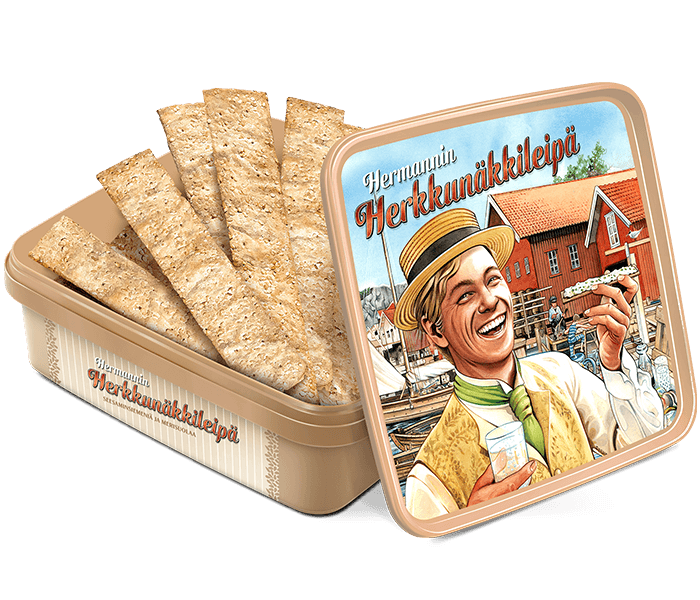 Suosittu seesaminsiemeniä ja merisuolaa sisältävä näkkileipä, joka toimii yhtä hyvin kahvin seurana kuin leikkele- tai juustotarjottimellakin.