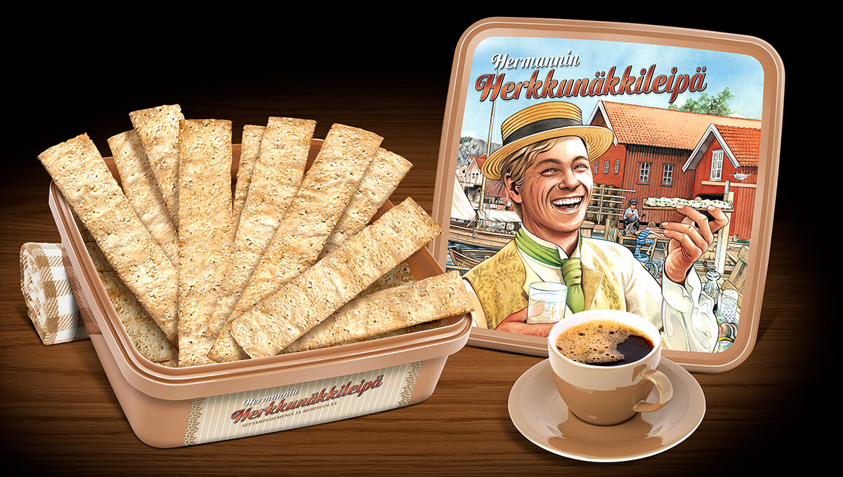 Hermannin Herkkunäkkileipä on rapea näkkileipä